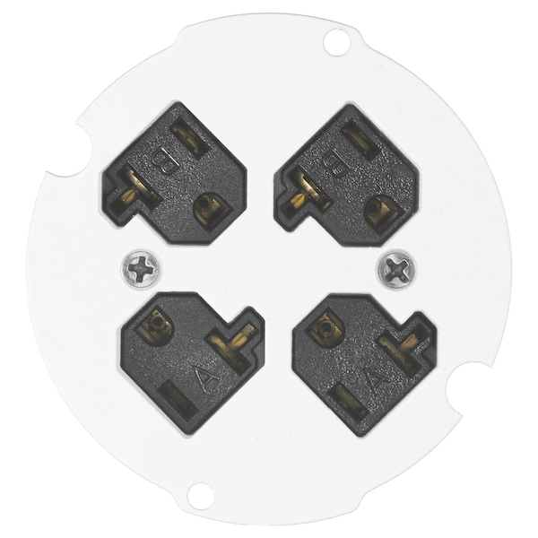 4" Series, Sub Plate, Quad 20A 125V Receptacle